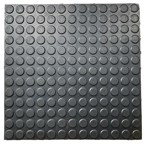 Baldosas De Goma Con Botón 39x39Cm.