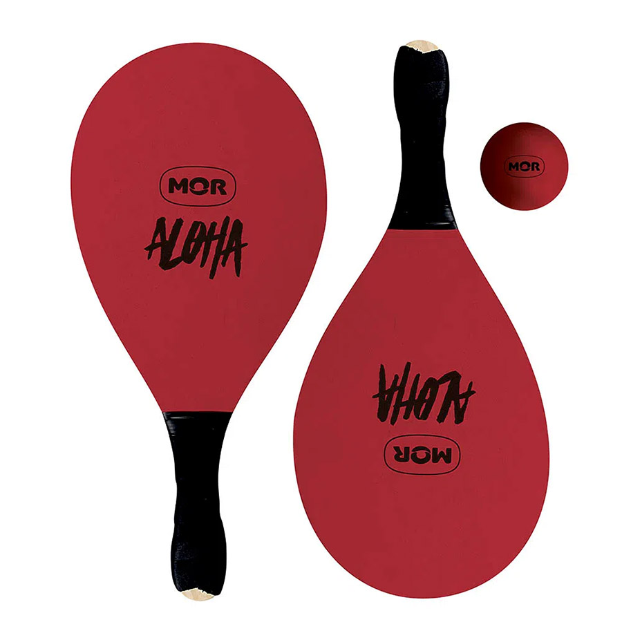 Juego De Tenis Paletas De Madera Revestida Mor