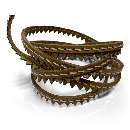 Viras Recuperada Dentada Cosida Natural Hombre