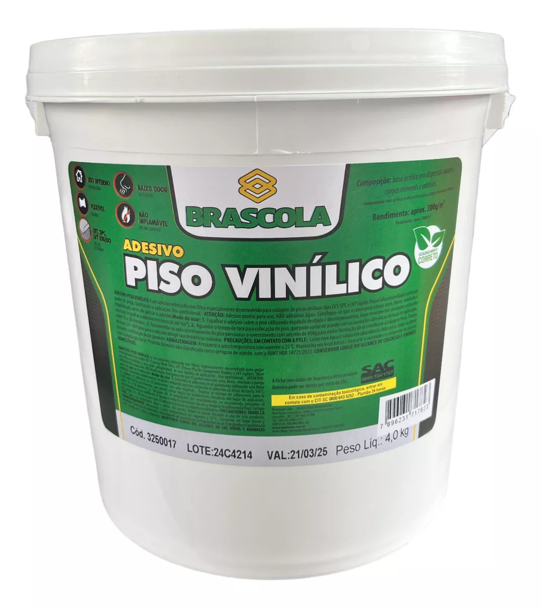 Adhesivo Base Agua Acuoso  4Lt.