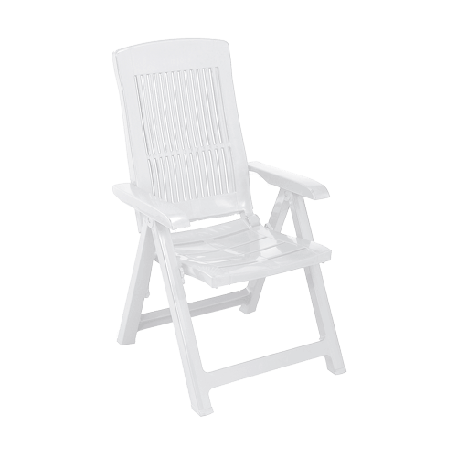 Reposeras 5 Posiciones Tampa Blanca De Plástico