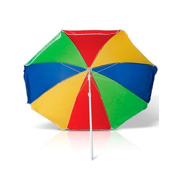 Sombrilla De Playa Multicolor Con Filtro UV 2Mt.