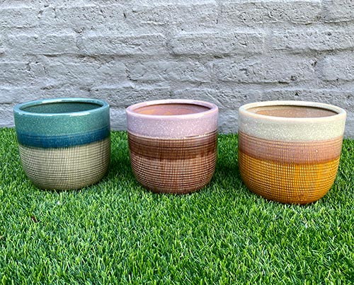 Macetas De Cerámica Degradé 16.7x16.7x15.3cm