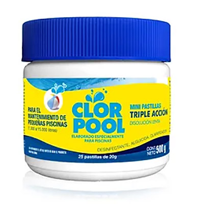 Pastillas Cloro Chicas Pote 500gr Triple Acción