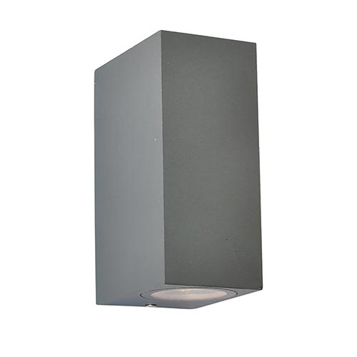 Luminaria Aplique Cubo IP65 2 Luces GU10 15x6.8