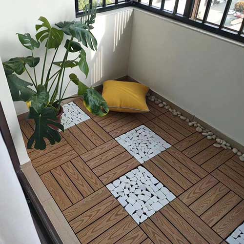 Baldosas Deck WPC 30x30cm Madera Para Exterior