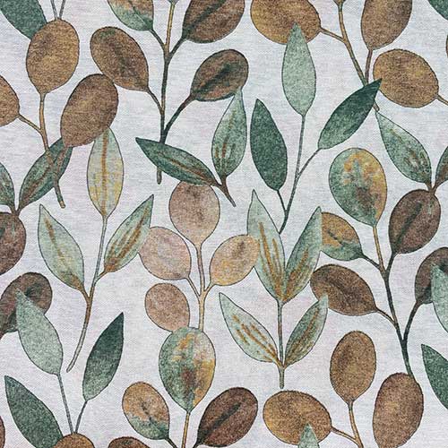 Loneta Estampada Versalles Hojas Ancho 2.80mt