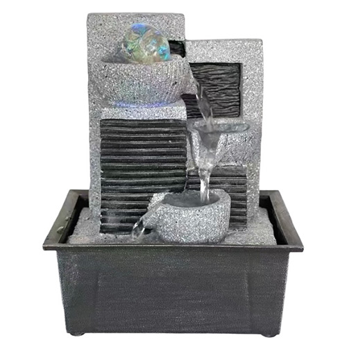 Fuentes De Agua Con Luz Cuencos En Cascada