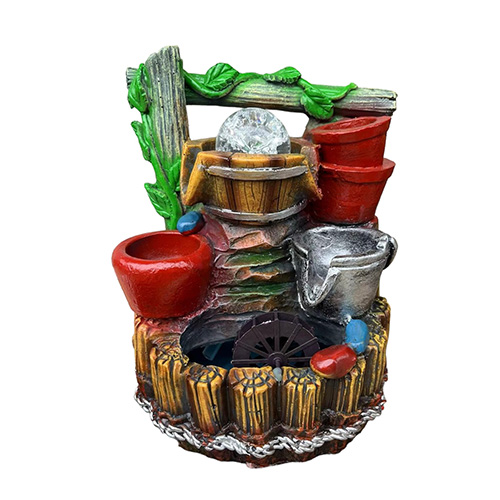 Fuentes De Agua Con Luz Cuencos y Molino