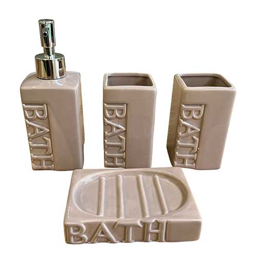Set De Accesorios Para Baño 4 Piezas Bath