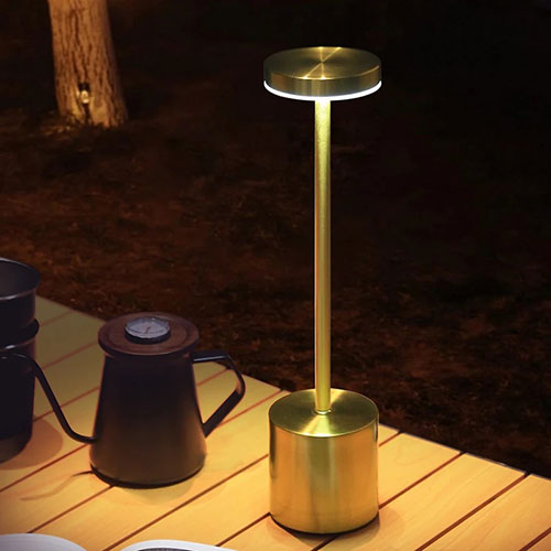 Lámpara De Mesa Táctil De Metal