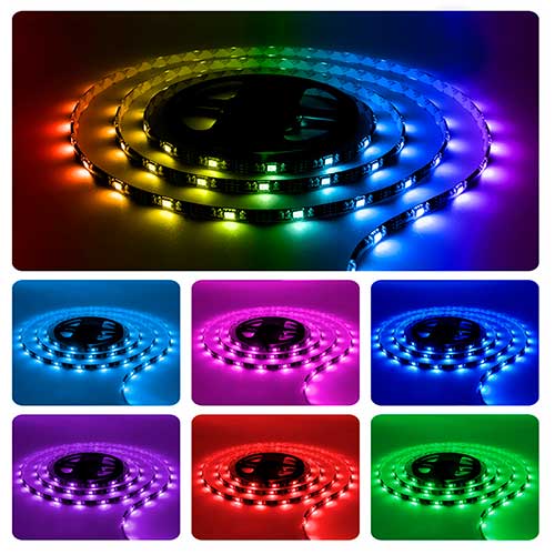 Cinta Led Con Conector USB De Colores Con Control