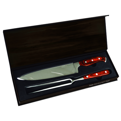 Set Asador 2P Madera Mor 3944 Cuchilla Tenedor