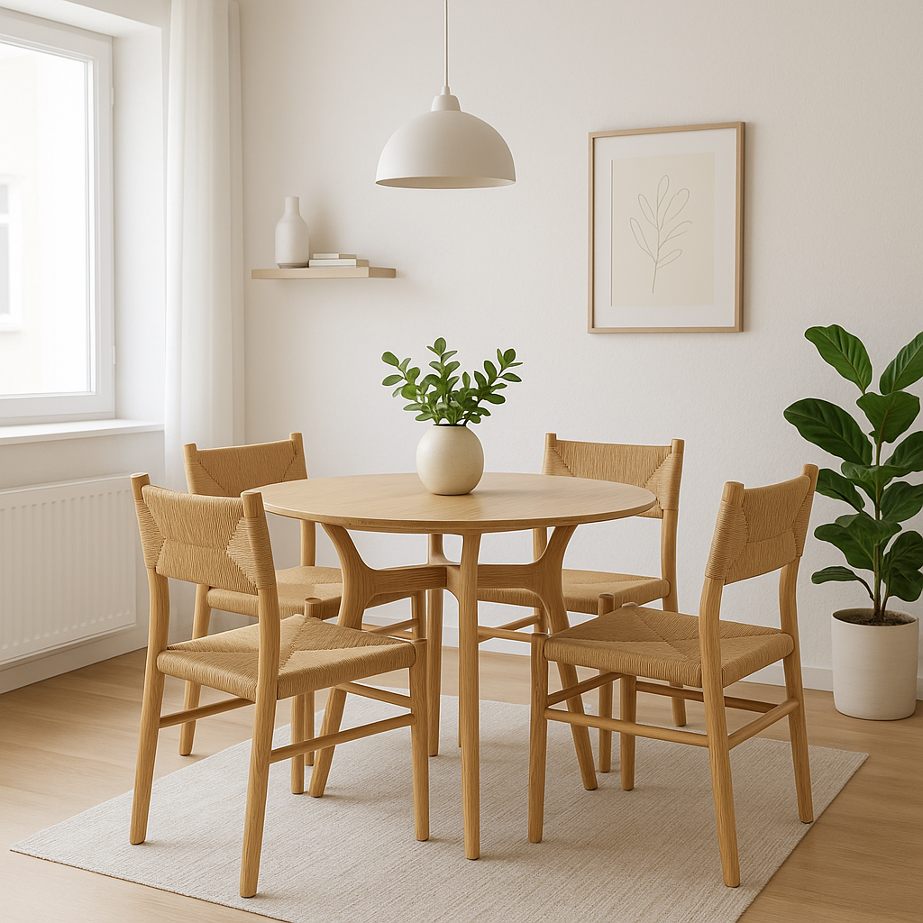 Comedor Armavir 4 Sillas + Mesa Madera Olmo