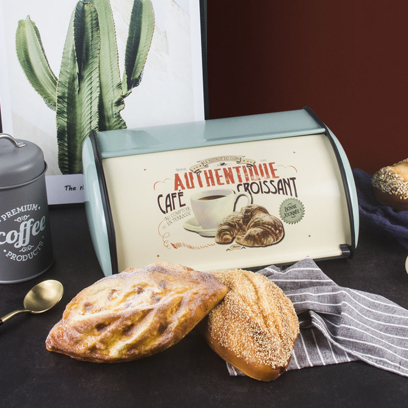 Panera Metálica Vintage Estampada Croissant