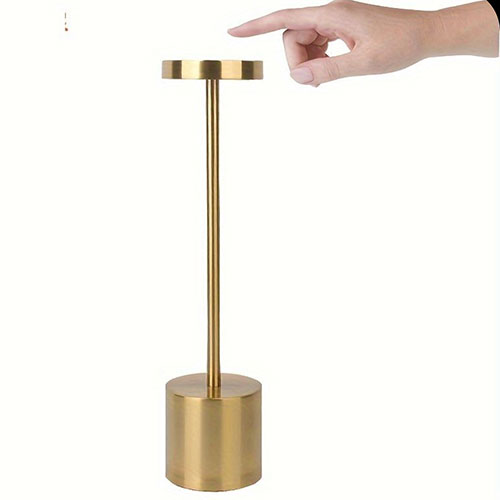 Lámpara De Mesa Táctil De Metal