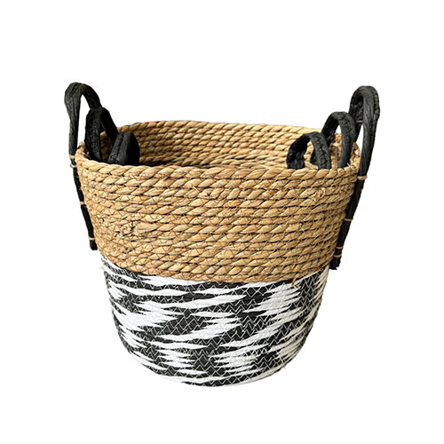 Canastos Decorativos Con Asas Set x 3 Byn BXCB-5