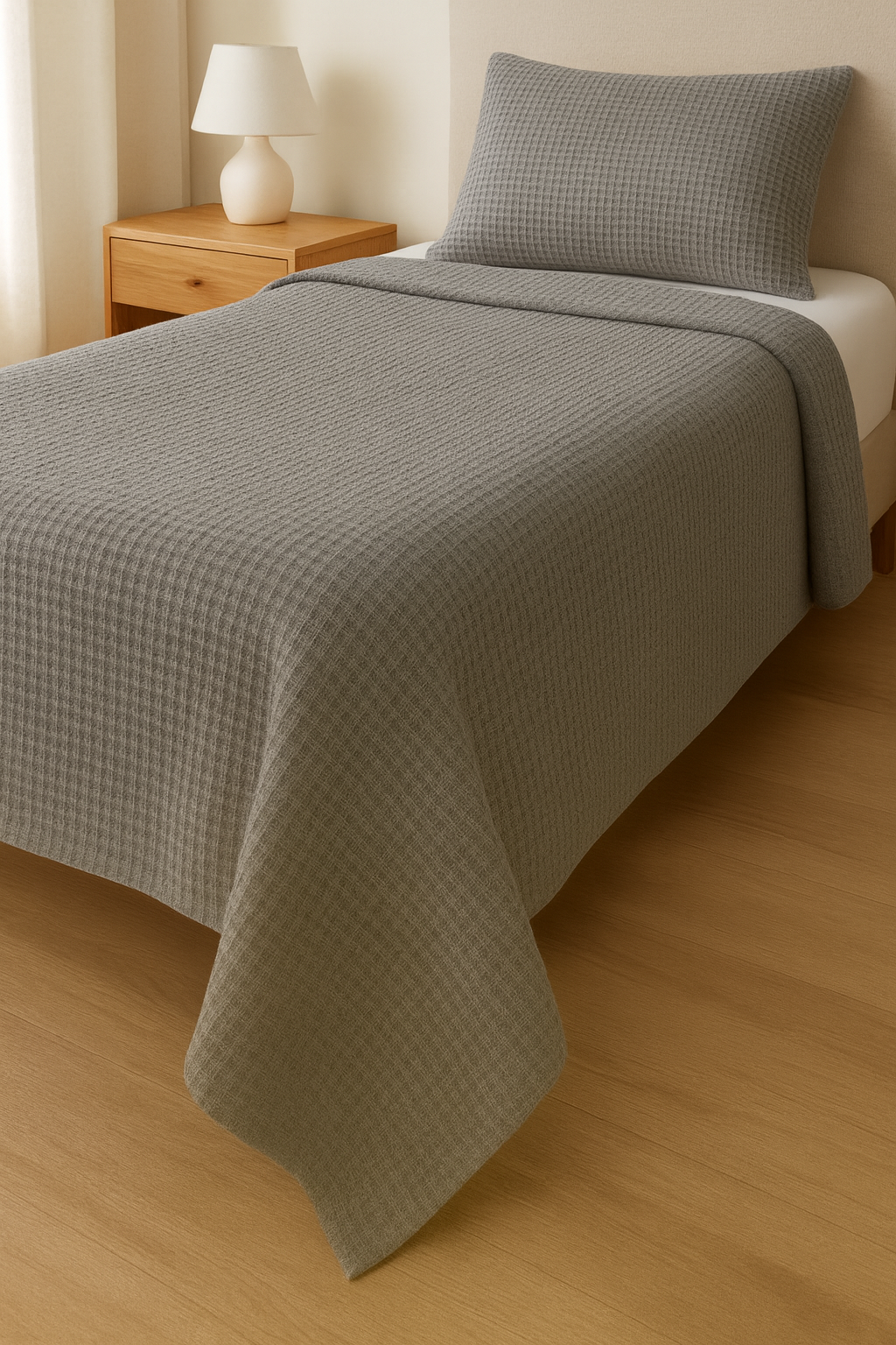 Cubrecamas Queen 240x260 Waffle Fundas 50x70