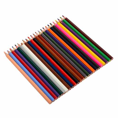 Lápices De Colores 24 Unidades Caja Metálica