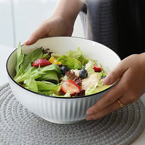 Bowl De Cerámica 20cm Rayado STB-8