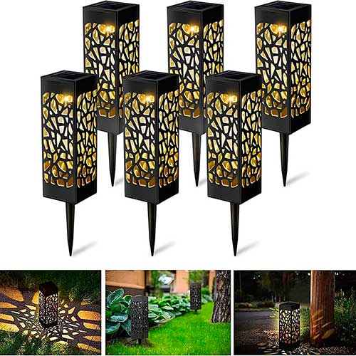 Farol De Jardín Pincho Solar Led Calado Set x 6