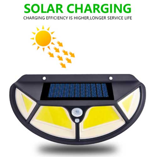 Aplique Luz Pared Interior Exterior Panel Solar