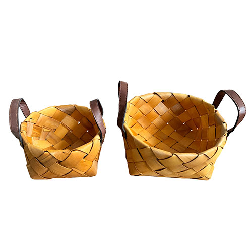 Canastos Cuadrados Con Asas Set x 2