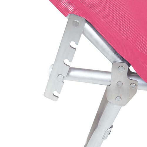 Reposeras Sillas Aluminio Rosa Mor