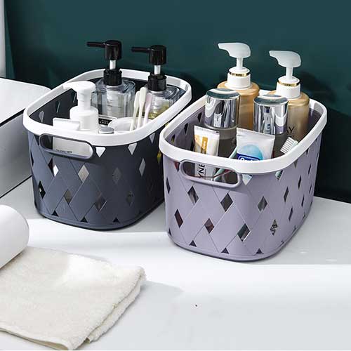 Canasto Organizador Calado Rombos 24.5x16.8x12.3cm