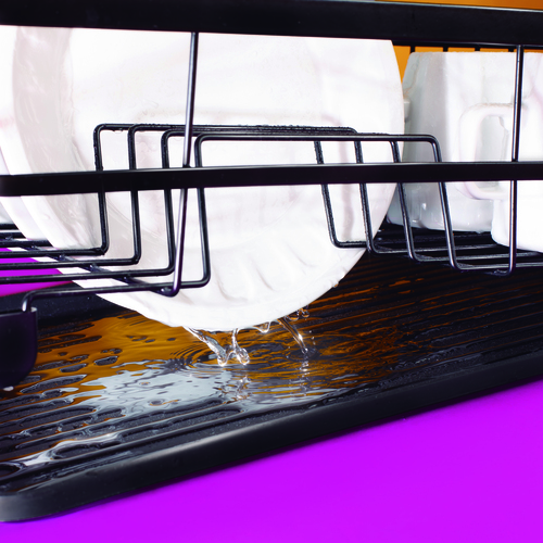 Escurridor De Vajilla Negro 9 Platos Mor 8248