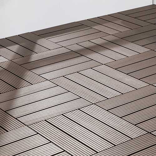 Baldosas Deck WPC 30x30cm Rayado Para Exterior