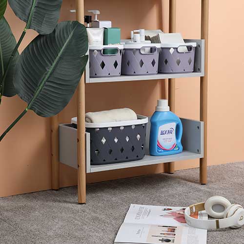 Canasto Organizador Calado Rombos 30.5x19.6x16.5cm