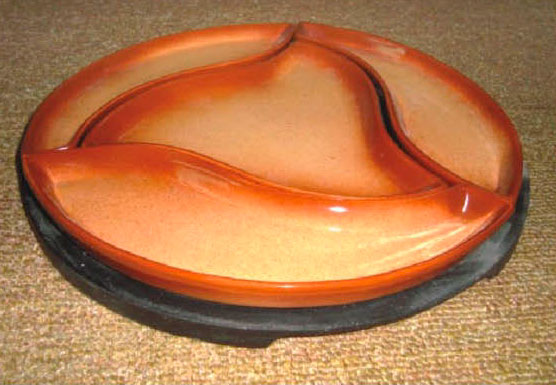 Copetineros De Cerámica Set Con Base De Madera