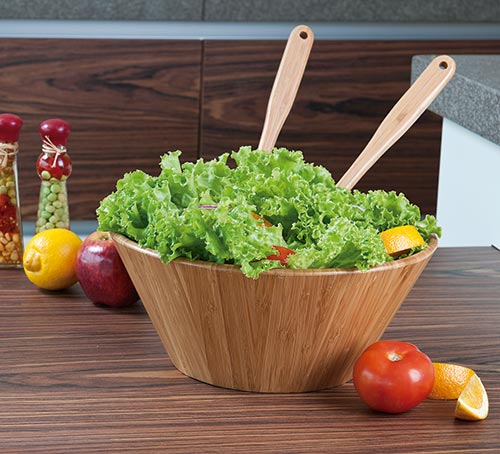 Set Ensaladera De Bambú 3 Piezas Mor