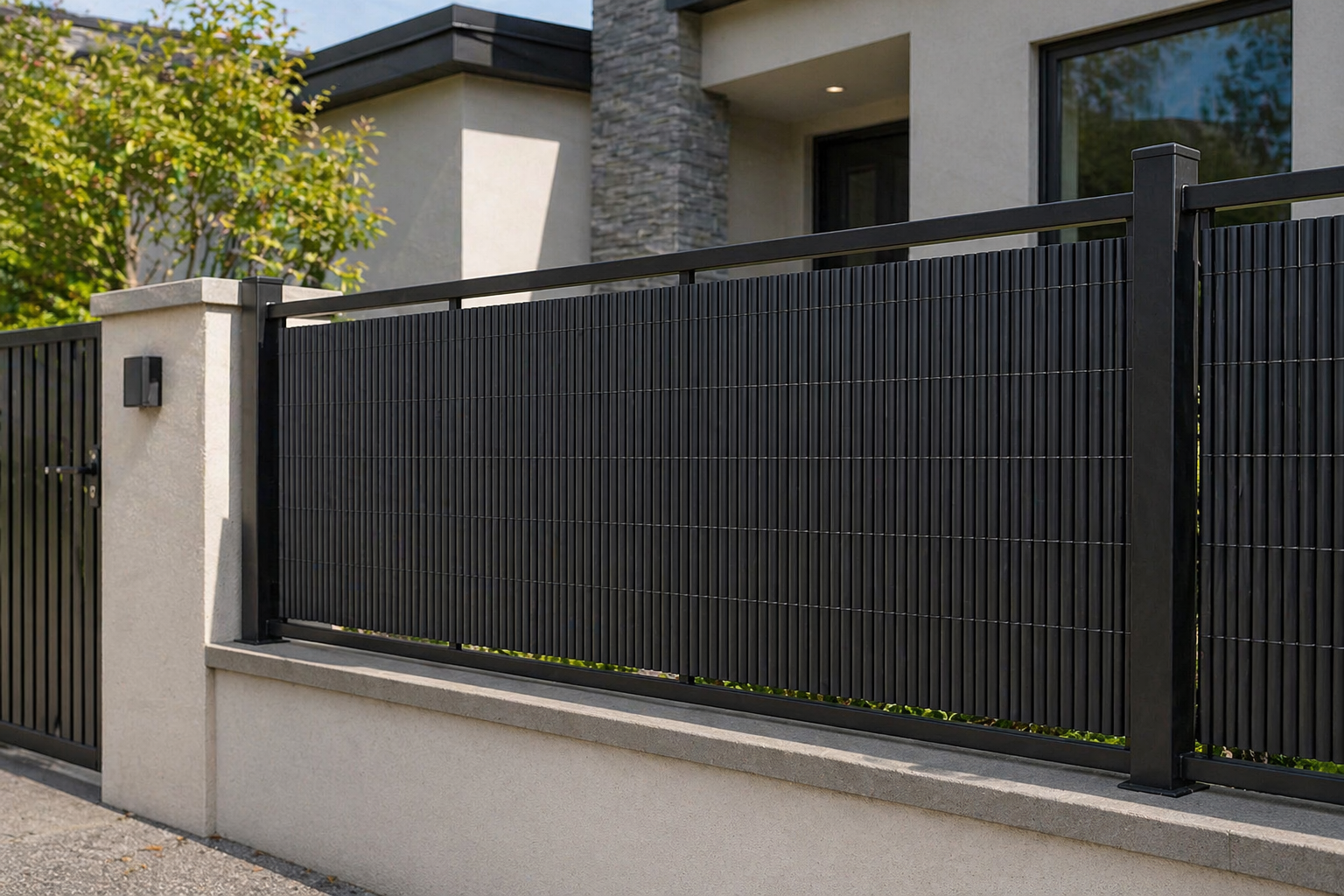 Cerco Esterilla Plástica 150x300 Gris Oscuro