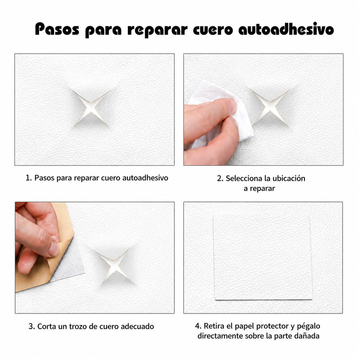 Ecocuero Adhesivo Blanco Rollo 50x137